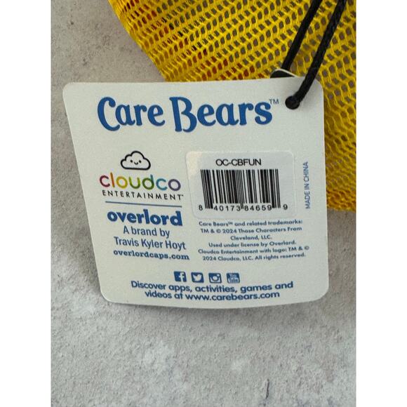 New With Tags Overlord Care Bears Funshine Bear Yellow Fuzzy Trucker Hat main image 7